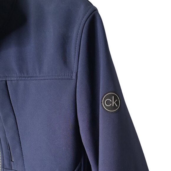 Calvin Klein Men's Jacket Size S Blue Water Resistant 4-Way Stretch Full… - Picture 4 of 7